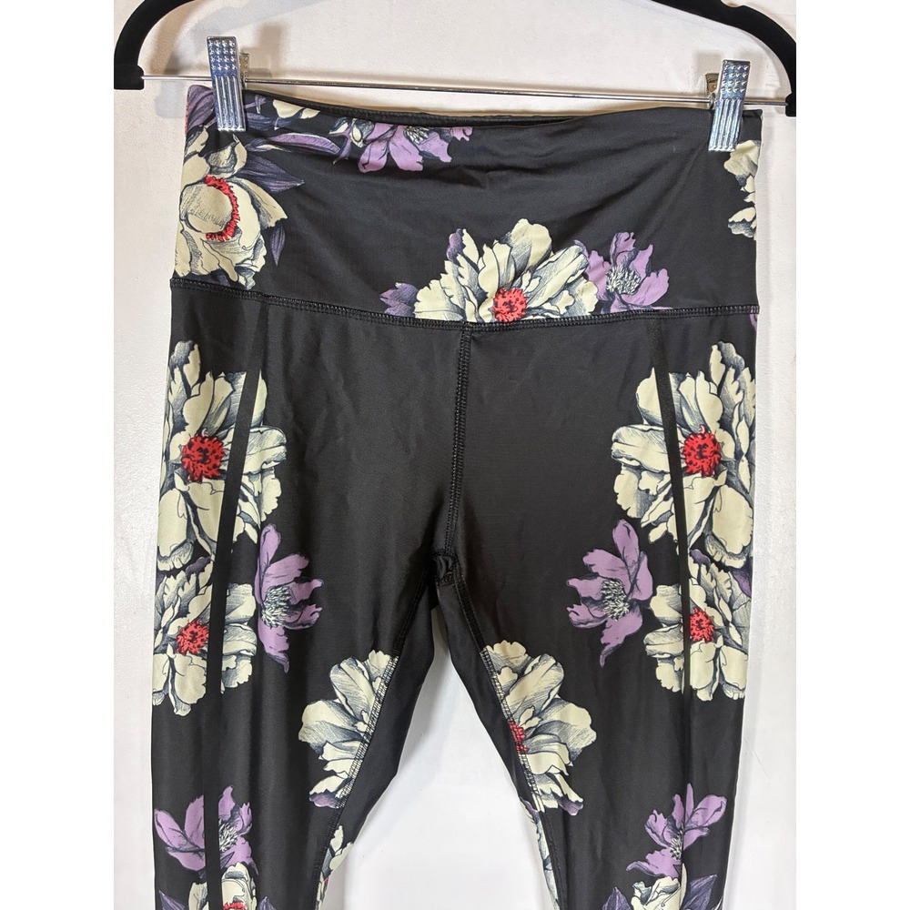 RBX Medium Floral High Waisted Performance Leggings Yoga Athletic Pants - Picture 3 of 8